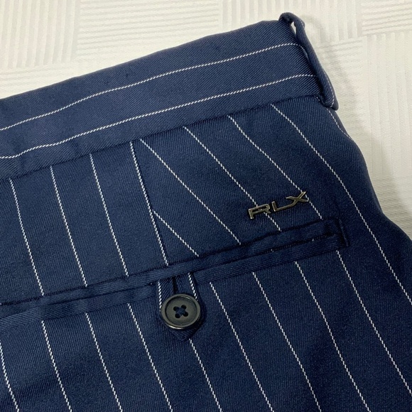 Ralph Lauren Blue and White Pinstriped Pants - 32X33.5 - Picture 8 of 15